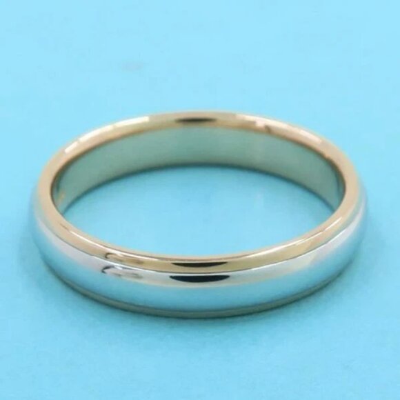 Tiffany & Co. Band Ring size US7 Platinum 950 & 18K Rose Gold Auth #2958 - Picture 5 of 8